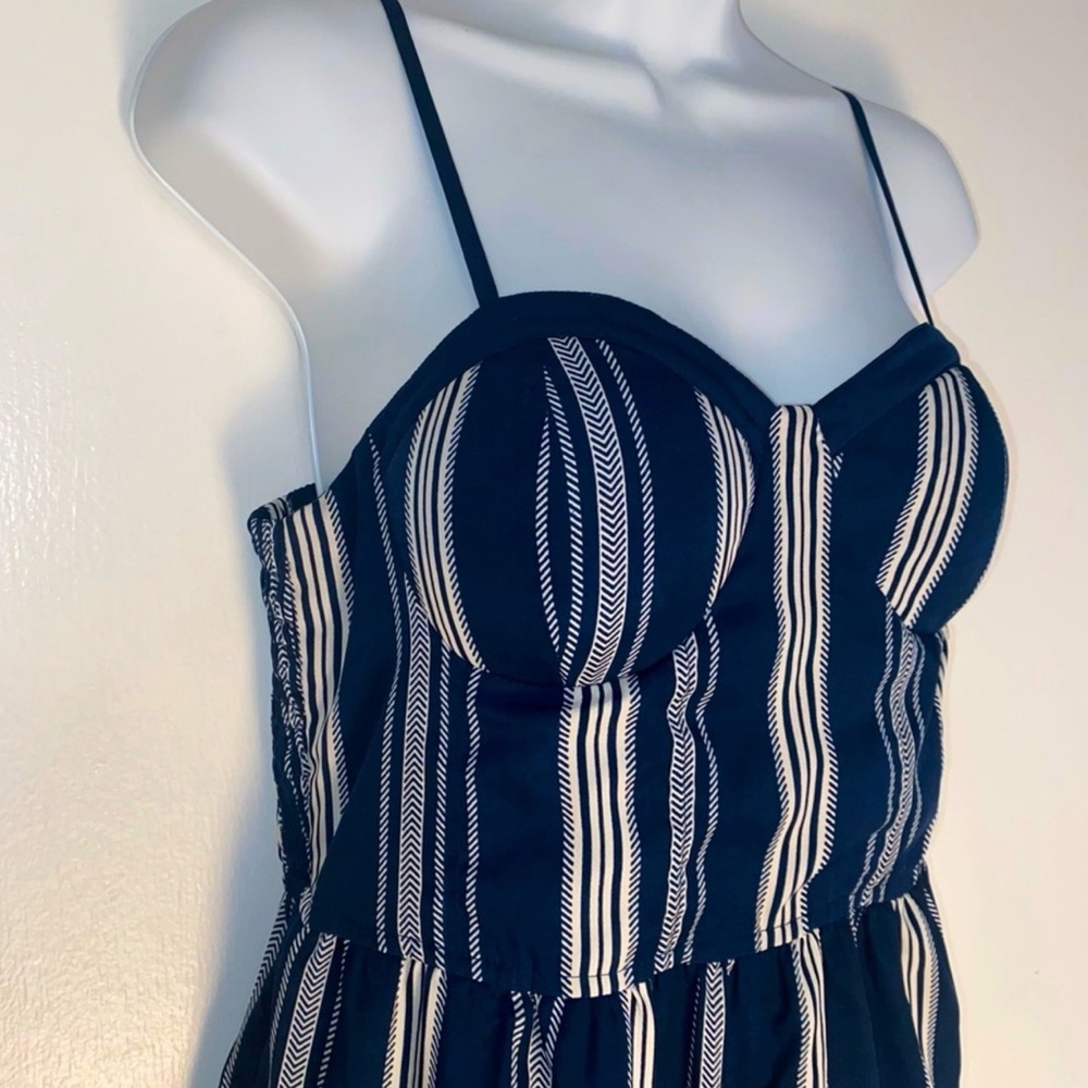 Band of Gypsies Blue and White Patterned Dress